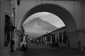 Dominating the skyline, the Volcano of Water in Guatemala stands guard over the city of Antigua, seen here though the Santa Catalina Arch.: by diplodocus85, Views[947]