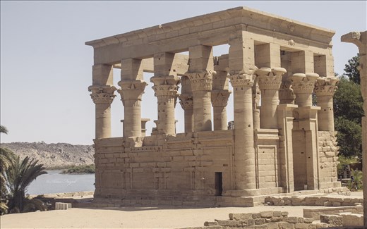 Trajan's Kiosk, a part of the temple complex on an island of Philae, near Aswan,