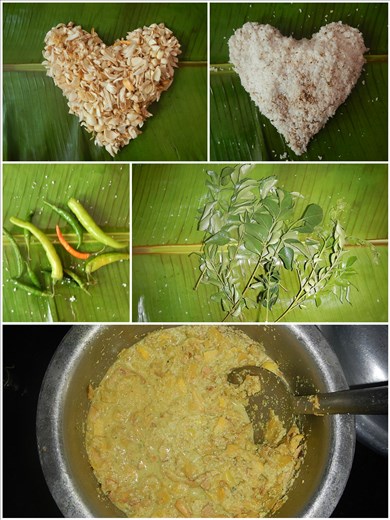 Steps for preparing the Chakka Puyukku:   Part one
