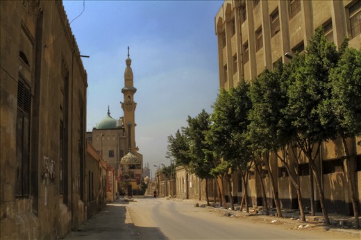 Empty Streets: This downtown street near the Cairo Necropolis is typically filled with tourists, but during the revolution it is empty and barren.