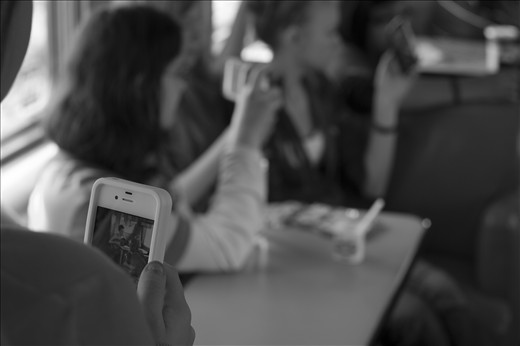A passenger provides the songs, his teenage audience immortalise the moment.