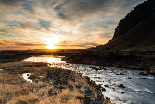 serenity of the setting sun