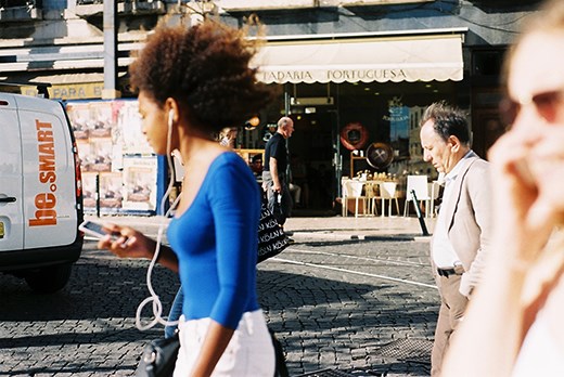 Lisbon city center  cross road
