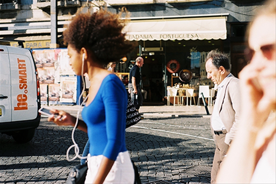 Lisbon city center  cross road