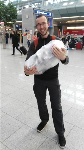 Vor dem ersten Flug nach London