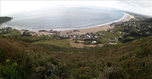 Paradisischer Überblick über Ahipara.