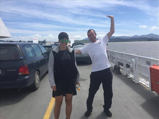 Auf der Fähre kurz nach Dargaville