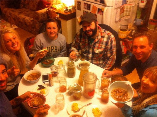 Friends- love and gumbo- meal best shared with others