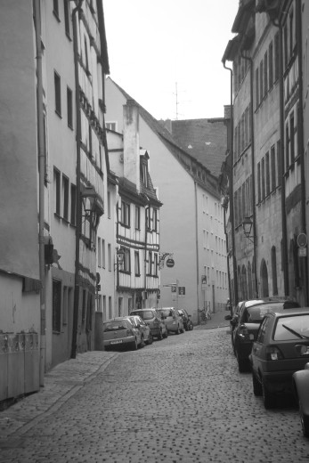 Side road in Rothenburg, Germany.