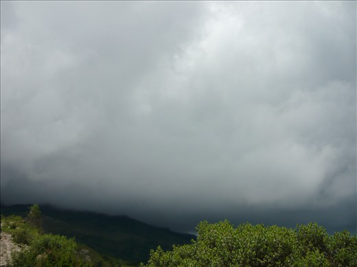 Breaching the cloud cover.