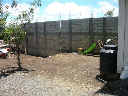 This is how much wall was there before we started.