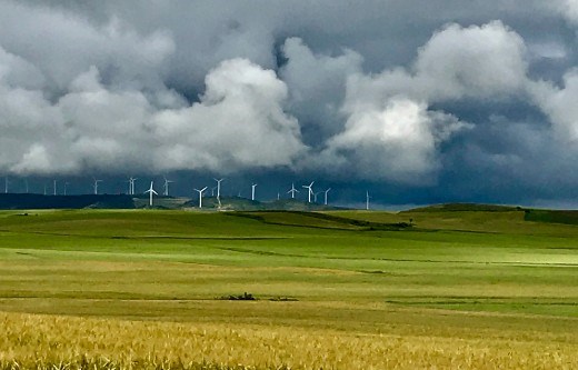 windmills and clouds Castrillo de Cabezon
