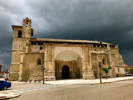 Iglesia de San Martin Church Fromista Dark Clouds