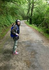 Rain gear leaving Triacastela DMS: by donna_jeff, Views[163]