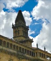 cathedral tower w blue sky Santiago: by donna_jeff, Views[198]