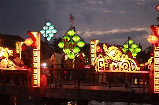 Decorative multi-coloured lantern festival