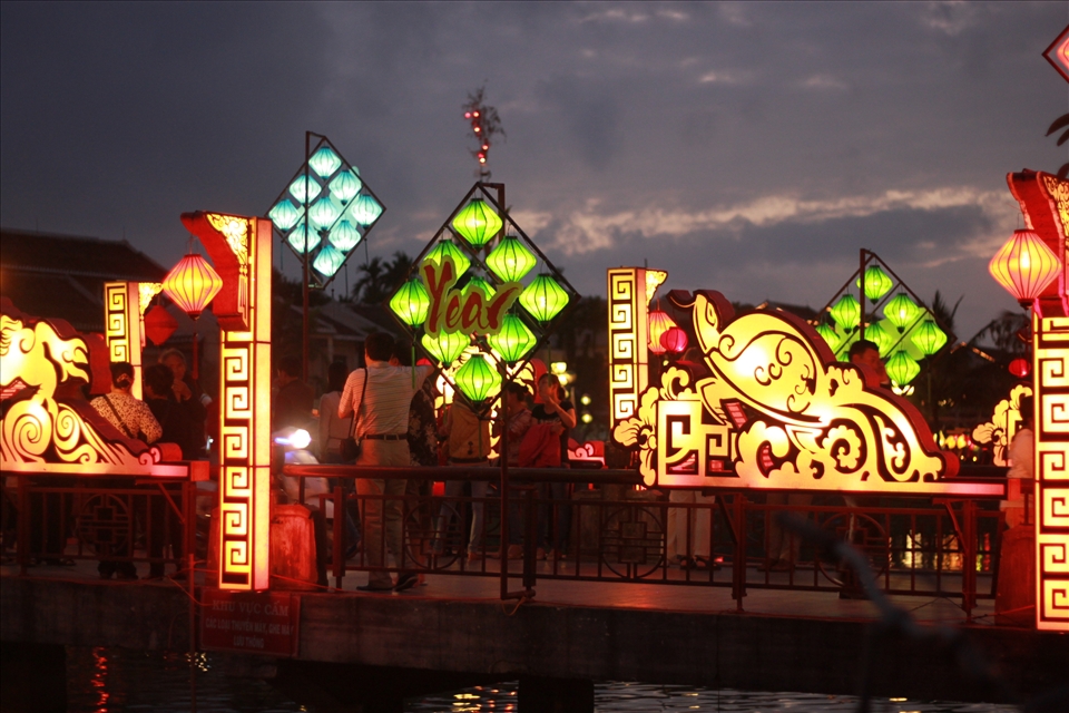 Decorative multi-coloured lantern festival