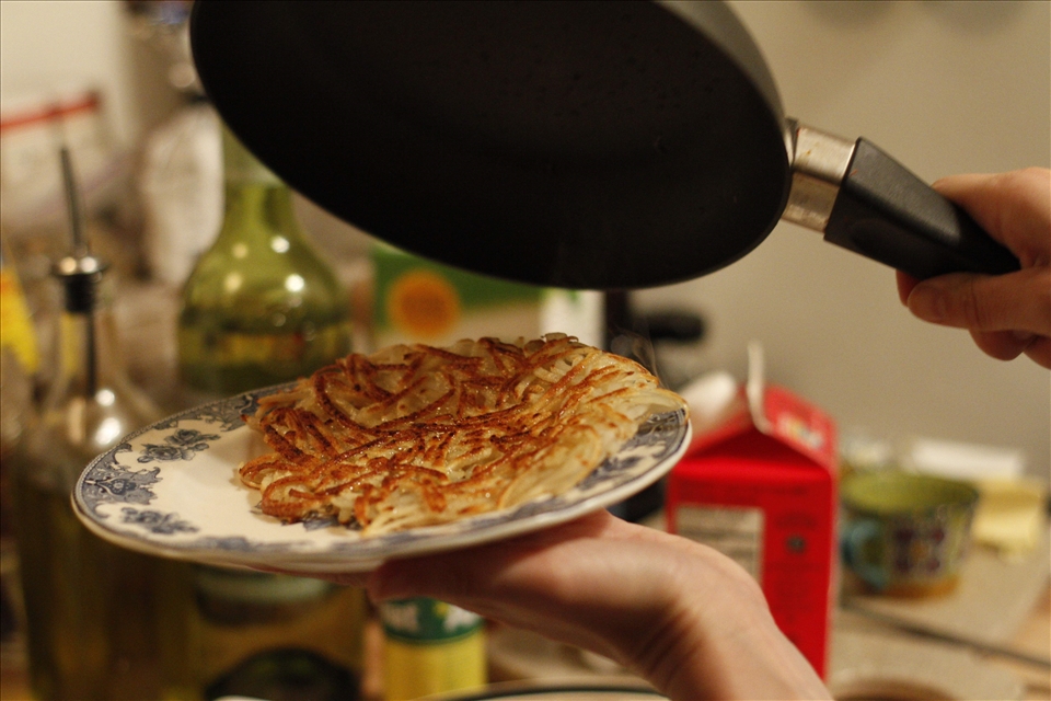 The Rösti Flip (After Much Practice)