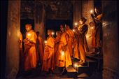 The procession of monks weaves its way through the terrace of 1000 Buddhas.: by dougshobbrook, Views[308]