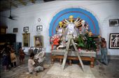 THE PROCESS OF DECORATION GOING ON. THE IDOL IN THE MIDDLE IS “GODDESS DURGA”.: by dproy, Views[323]