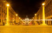 St Peter's Basilica glows in the night time air as Easter Sunday comes to a close in Rome and peace returns to it's streets.: by dred, Views[1971]
