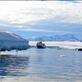 The MV Ushuaia anchors in the Brown Bluff Strait, Antarctica and awaits the return of the zodiacs of exploring students while an iceberg drips fresh water into the sea. by: drewgregory1 Views[298]