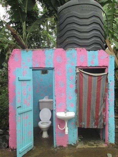 Brand new ablution block installed by one of the other volunteers 