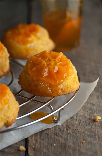 clementine upside down cakes dripping in syrup