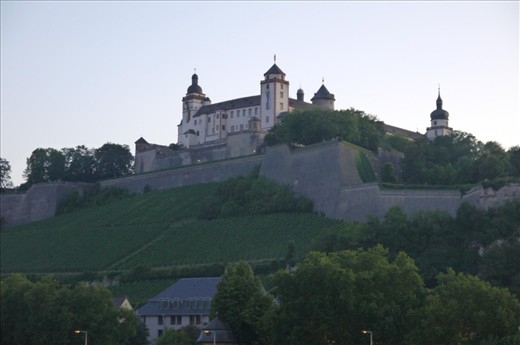 The nice view over the Old Main bridge is the Marienberg fortress. The castle is on a hill across the old Main bridge and from above can see the whole town area with the river Main and overlooking the surrounding hills. 