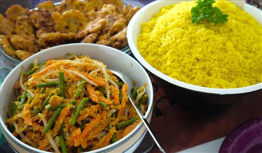 veggie and yellow rice