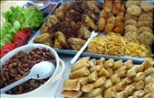 side dishes : dry tempe, spring rolls, etc: by dtesia, Views[434]