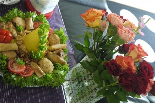 happy birthday with rice cone