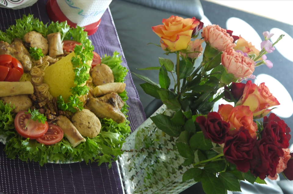 happy birthday with rice cone