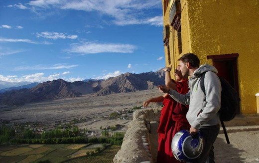 Top of a tibetan monastery - Leh, India