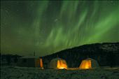 A night out under the aurora borealis, in thick traditional arctic tents.: by dunctk, Views[529]