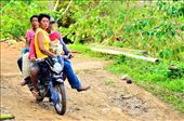 Habal-Habal is what Visayans call this motorcycle which is use for transportation in mountain villages in the Philippines, the driver with his bravery can bring up to 6 passengers.: by dxlapid, Views[1596]