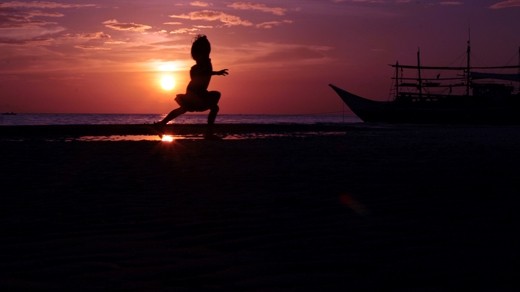 Children in Bayawan City, Philippines loves to play in their sea shores during their beautiful sunset. The place is located facing Mindanao, the southern most part of the Philippines.