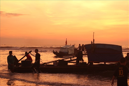 The fishermen and their boats, their livings depend wholly on their catch.