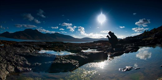 I always have had this love for the mix of nature and industry, I always think it tells a good story of two worlds, I enjoy mixing it into my pictures, it usually makes for fun editing afterwards too, I love this picture from the Isle of Mull, Scotland, really pushing the perspective and size of the picture while showing the detail of working with your camera.