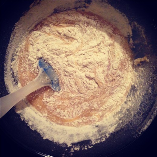 Add flour and other ingridients