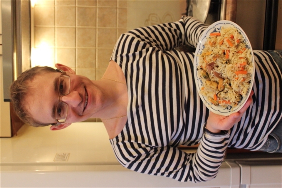 I made tasty pilaf with mussels for my future mother-in-law :)