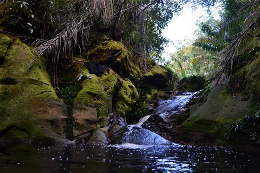 Skinny-dipping in a lagoon with my camera