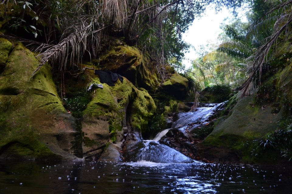 Skinny-dipping in a lagoon with my camera