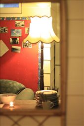 Art-deco standing lamp in the dining room. Art deco architecture can be found anywhere in Napier.  : by edigo, Views[642]