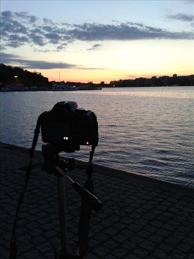 Prepared for a long night of night photography, Stockholm
