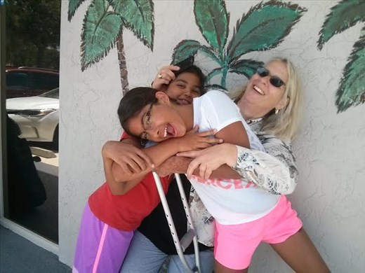 Me and my nieces in Florida