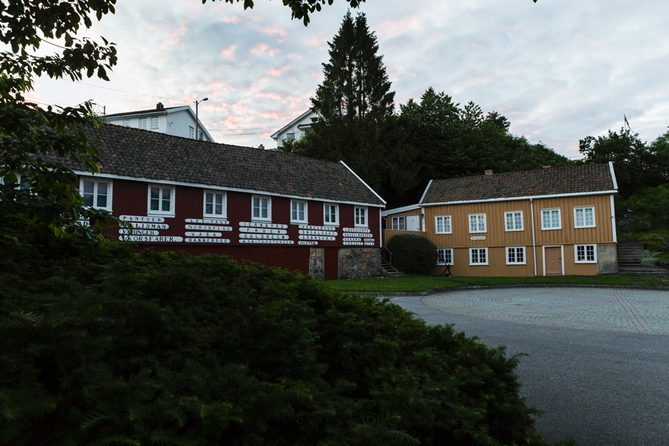 The old ship factory, today known as “the Name shed” by the locals still stands there today. It proudly shows names of ships that were created at this location. The yellow building is today a public museum, while the red is privately owned by one of the old shipping families still living in Grimstad.