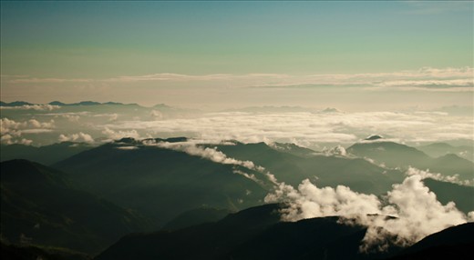When the sun is already up in the summit. You'd see numerous mountain ranges as far as your eyes can reach with the mystique effect of the scattered clouds. Such a lovely view.