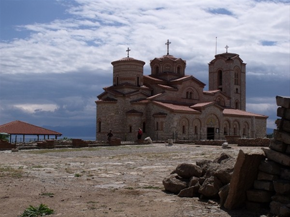 On the highest cliff reaching the skies is the byzantine monastery