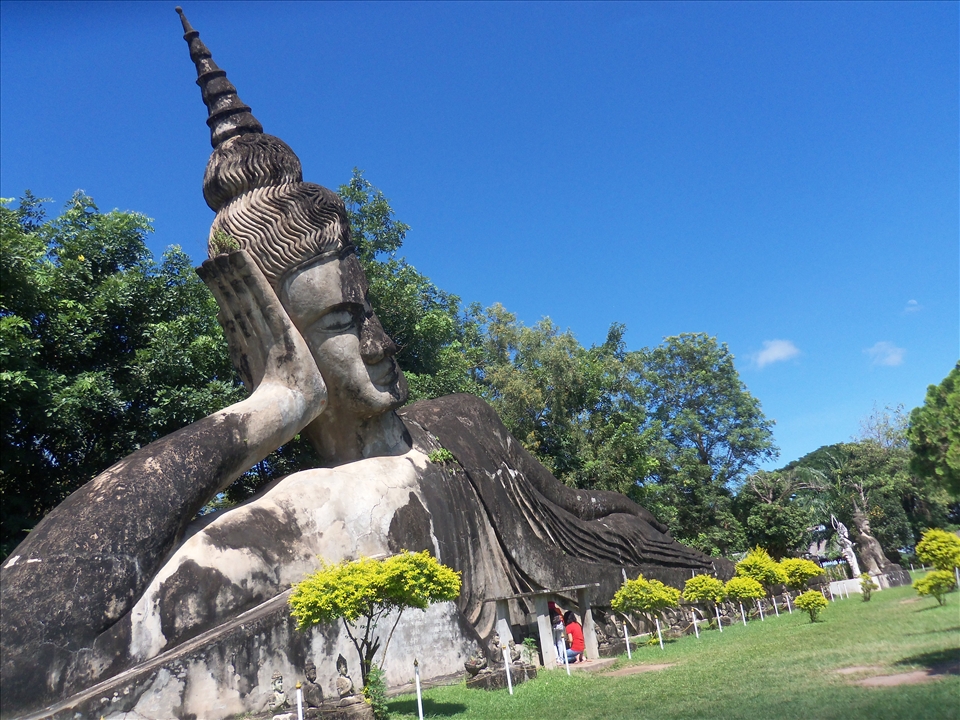 Reclining Buddha Statue at The Buddha Park
